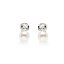 Pendientes de plata perla Tu y Yo cierre omega de Salvatore 144A0003